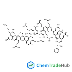 6-Amino-2-[[2-[[2-[[2-[[2-[[2-[[2-[[2-[[2-[[2-[[2-[[2-[[2-[[2-[[2-[(2-amino-1-hydroxy-3-phenylpropylidene)amino]-1,5-dihydroxy-5-iminopentylidene]amino]-1-hydroxy-3-phosphonooxypropylidene]amino]-4-carboxy-1-hydroxybutylidene]amino]-4-carboxy-1-hydroxybutylidene]amino]-1,5-dihydroxy-5-iminopentylidene]amino]-1,5-dihydroxy-5-iminopentylidene]amino]-1,5-dihydroxy-5-iminopentylidene]amino]-1,3-dihydroxybutylidene]amino]-4-carboxy-1-hydroxybutylidene]amino]-3-carboxy-1-hydroxypropylidene]amino]-4-carboxy-1-hydroxybutylidene]amino]-1-hydroxy-4-methylpentylidene]amino]-1,5-dihydroxy-5-iminopentylidene]amino]-3-carboxy-1-hydroxypropylidene]amino]hexanoic acid
