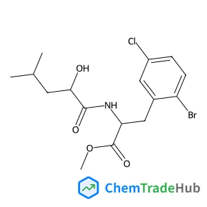 Methyl 2-bromo-5-chloro-N-(2-hydroxy-4-methylpentanoyl)phenylalaninate