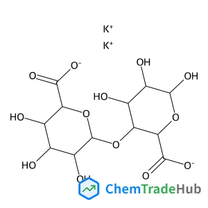 Dipotassium 4-O-[(5xi)-beta-D-lyxo-hexopyranuronosyl]-beta-D-mannopyranuronate
