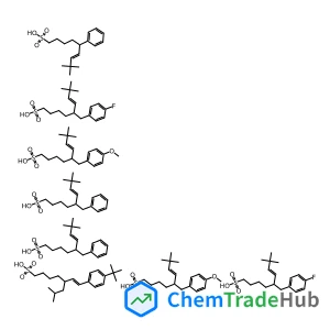 5-Benzyl-8,8-dimethylnon-6-ene-1-sulfonic acid;5-[2-(4-tert-butylphenyl)ethenyl]-7-methyloctane-1-sulfonic acid;8,8-dimethyl-5-phenylnon-6-ene-1-sulfonic acid;5-[(4-fluorophenyl)methyl]-8,8-dimethylnon-6-ene-1-sulfonic acid;5-[(4-methoxyphenyl)methyl]-8,8-dimethylnon-6-ene-1-sulfonic acid