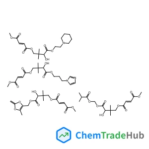 4-O-[3-hydroxy-2,2-dimethyl-4-[(5-methyl-2-methylidene-1,3-dioxol-4-yl)methoxy]-4-oxobutyl] 1-O-methyl but-2-enedioate;4-O-[3-hydroxy-2,2-dimethyl-4-(2-methylpropanoyloxymethoxy)-4-oxobutyl] 1-O-methyl but-2-enedioate;4-O-[3-hydroxy-2,2-dimethyl-4-oxo-4-(2-piperidin-1-ylethoxy)butyl] 1-O-methyl but-2-enedioate;4-O-[3-hydroxy-4-(3-imidazol-1-ylpropoxy)-2,2-dimethyl-4-oxobutyl] 1-O-methyl but-2-enedioate