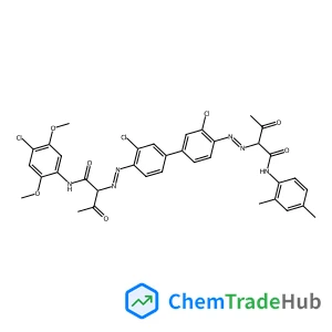 2-[(E)-{3,3'-Dichloro-4'-[(E)-{1-[(4-chloro-2,5-dimethoxyphenyl)amino]-1,3-dioxo-2-butanyl}diazenyl]-4-biphenylyl}diazenyl]-N-(2,4-dimethylphenyl)-3-oxobutanamide