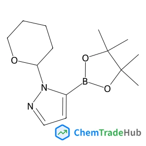 1-(Tetrahydro-2H-pyran-2-yl)-5-(4,4,5,5-tetramethyl-1,3,2-dioxaborolan-2-yl)-1H-pyrazole 1-(Tetrahydro-2H-pyran-2-yl)-5-(4,4,5,5-tetramethyl-1,3,2-dioxaborolan-2-yl)-1H-pyrazole