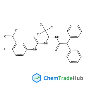 Diphenyl acetamidotrichloroethyl fluoronitrophenyl thiourea