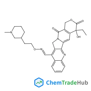 19-Ethyl-19-hydroxy-10-[2-(1-methylpiperidin-3-yl)ethoxyiminomethyl]-17-oxa-3,13-diazapentacyclo[11.8.0.02,11.04,9.015,20]henicosa-1(21),2,4,6,8,10,15(20)-heptaene-14,18-dione