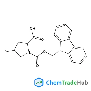 (2R,4S)-1-(((9H-Fluoren-9-yl)methoxy)carbonyl)-4-fluoropyrrolidine-2-carboxylic acid (2R,4S)-1-(((9H-Fluoren-9-yl)methoxy)carbonyl)-4-fluoropyrrolidine-2-carboxylic acid