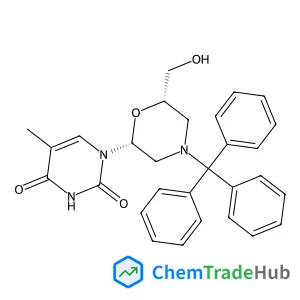 1-[(2R,6S)-6-(Hydroxymethyl)-4-trityl-2-morpholinyl]-5-methyl-2,4(1H,3H)-pyrimidinedione