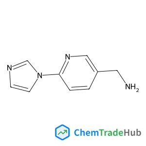 1-[6-(1H-Imidazol-1-yl)-3-pyridinyl]methanamine structure
