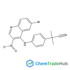 2-(4-((6-Bromo-3-nitroquinolin-4-yl)amino)phenyl)-2-methylpropanenitrile