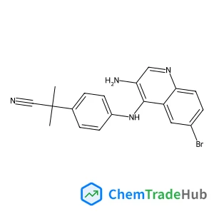 2-(4-((3-Amino-6-bromoquinolin-4-yl)amino)phenyl)-2-methylpropanenitrile