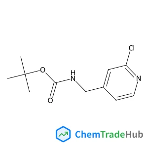 tert-Butyl N-[(2-chloropyridin-4-yl)methyl]carbamate structure
