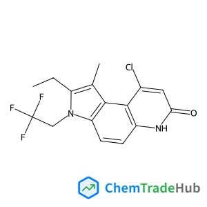 9-Chloro-2-ethyl-1-methyl-3-(2,2,2-trifluoroethyl)-3h-pyrrolo(3,2-f)quinolin-7(6h)-one