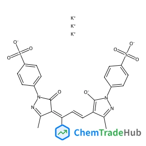 1,1'-BIS(4-SULFOPHENYL)-5,5'-DIHYDROXY-3,3',A-TRIMETHYLPYRAZOLO-4,4'-TRIMETHINE OXONOLE TRIPOTASSIUM SALT