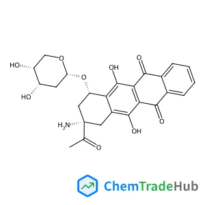 9-Acetyl-9-amino-7-(4,5-dihydroxyoxan-2-yl)oxy-6,11-dihydroxy-8,10-dihydro-7H-tetracene-5,12-dione;hydrochloride