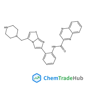 N-{2-[3-(1-Piperazinylmethyl)imidazo[2,1-b][1,3]thiazol-6-yl]phenyl}-2-quinoxalinecarboxamide