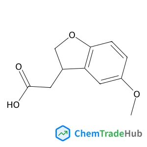 5-Methoxy-2,3-dihydro-1-benzofuran-3-acetic acid structure