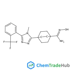 N-Hydroxy-4-{4-methyl-5-[2-(trifluoromethyl)phenyl]-4H-1,2,4-triazol-3-yl}bicyclo[2.2.2]octane-1-carboximidamide