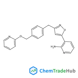 3-(3-(4-((Pyridin-2-yloxy)methyl)benzyl)isoxazol-5-yl)pyridin-2-amine structure