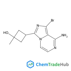 cis-3-(8-Amino-1-bromoimidazo[1,5-a]pyrazin-3-yl)-1-methylcyclobutanol
