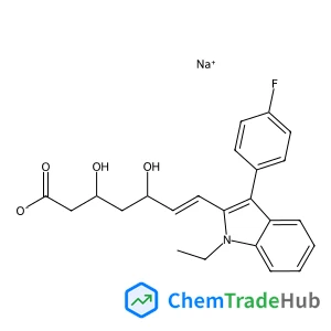 Sodium (3R,5S,6E)-7-[1-ethyl-3-(4-fluorophenyl)-1H-indol-2-yl]-3,5-dihydroxy-6-heptenoate