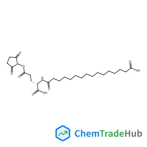 16-({(1S)-1-Carboxy-4-[(2,5-dioxo-1-pyrrolidinyl)oxy]-4-oxobutyl}amino)-16-oxohexadecanoic acid (non-preferred name)