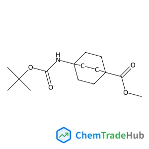 Methyl 4-({[(2-methyl-2-propanyl)oxy]carbonyl}amino)bicyclo[2.2.2]octane-1-carboxylate structure