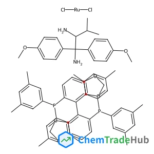 [4-[5-Bis(3,5-dimethylphenyl)phosphanyl-1,3-benzodioxol-4-yl]-1,3-benzodioxol-5-yl]-bis(3,5-dimethylphenyl)phosphane;(2S)-1,1-bis(4-methoxyphenyl)-3-methylbutane-1,2-diamine;dichlororuthenium