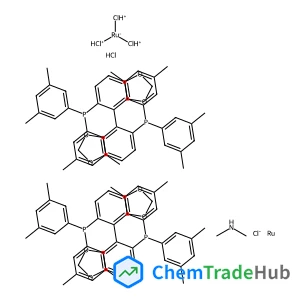 Dimethylammonium dichlorotri(mu-chloro)bis{(R)-(+)-5,5'-bis[di(3,5-xylyl)phosphino]-4,4'-bi-1,3-benzodioxole}diruthenate(II)