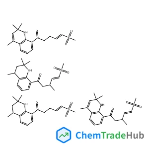 3-methyl-5-methylsulfonyl-1-(2,2,4-trimethyl-3,4-dihydro-1H-quinolin-8-yl)pent-4-en-1-one;3-methyl-5-methylsulfonyl-1-(2,2,4-trimethyl-1H-quinolin-8-yl)pent-4-en-1-one;5-methylsulfonyl-1-(2,2,4-trimethyl-3,4-dihydro-1H-quinolin-8-yl)pent-4-en-1-one;5-methylsulfonyl-1-(2,2,4-trimethyl-1H-quinolin-8-yl)pent-4-en-1-one structure 3-methyl-5-methylsulfonyl-1-(2,2,4-trimethyl-3,4-dihydro-1H-quinolin-8-yl)pent-4-en-1-one;3-methyl-5-methylsulfonyl-1-(2,2,4-trimethyl-1H-quinolin-8-yl)pent-4-en-1-one;5-methylsulfonyl-1-(2,2,4-trimethyl-3,4-dihydro-1H-quinolin-8-yl)pent-4-en-1-one;5-methylsulfonyl-1-(2,2,4-trimethyl-1H-quinolin-8-yl)pent-4-en-1-one structure