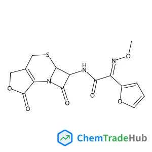 (αZ)-α-(Methoxyimino)-N-[(5aR,6R)-1,4,5a,6-tetrahydro-1,7-dioxo-3H,7H-azeto[2,1-b]furo[3,4-d][1,3]thiazin-6-yl]-2-furanacetamide