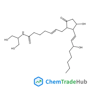 N-(1,3-dihydroxypropan-2-yl)-9-oxo-11R,15S-dihydroxy-5Z,13E-prostadienoyl amine structure