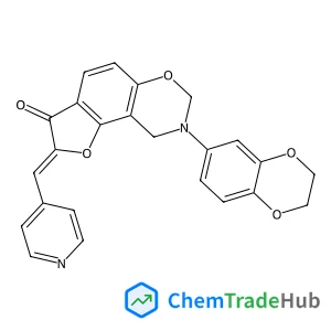 (4Z)-12-(2,3-dihydro-1,4-benzodioxin-6-yl)-4-[(pyridin-4-yl)methylidene]-3,10-dioxa-12-azatricyclo[7.4.0.0^{2,6}]trideca-1,6,8-trien-5-one structure