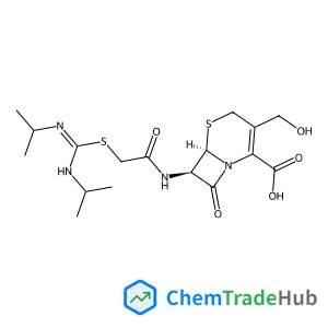 (6R,7R)-7-({[(N,N'-Diisopropylcarbamimidoyl)sulfanyl]acetyl}amino)-3-(hydroxymethyl)-8-oxo-5-thia-1-azabicyclo[4.2.0]oct-2-ene-2-carboxylic acid