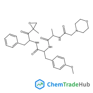 (S)-3-(4-methoxyphenyl)-N-((S)-1-((R)-2-methyloxiran-2-yl)-1-oxo-3-phenylpropan-2-yl)-2-((S)-2-(2-morpholinoacetamido)propanamido)propanamide (S)-3-(4-methoxyphenyl)-N-((S)-1-((R)-2-methyloxiran-2-yl)-1-oxo-3-phenylpropan-2-yl)-2-((S)-2-(2-morpholinoacetamido)propanamido)propanamide