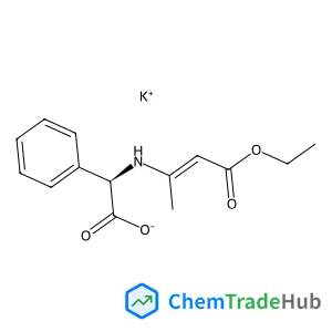 Potassium (2R)-{[(2E)-4-ethoxy-4-oxo-2-buten-2-yl]amino}(phenyl)acetate