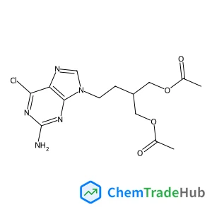 9-(4-Acetoxy-3-acetoxymethylbut-1-yl)-2-amino-6-chloropurine