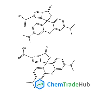 3',6'-Bis(dimethylamino)-3-oxo-3H-spiro[2-benzofuran-1,9'-xanthene]-5-carboxylic acid - 3',6'-bis(dimethylamino)-3-oxo-3H-spiro[2-benzofuran-1,9'-xanthene]-6-carboxylic acid (1:1)