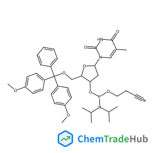 5'-O-[Bis(4-methoxyphenyl)(phenyl)methyl]-3'-O-[(2-cyanoethoxy)(diisopropylamino)phosphino]thymidine
