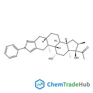 1-[(1R,2R,3aS,3bS,5aS,10aS,10bS,11S,12aS)-1,11-Dihydroxy-2,10a,12a-trimethyl-8-phenyl-1,2,3,3a,3b,4,5,5a,6,8,10,10a,10b,11,12,12a-hexadecahydrocyclopenta[5,6]naphtho[1,2-f]indazol-1-yl]ethanone