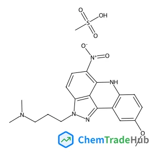3-(9-Methoxy-5-nitropyrazolo[3,4,5-kl]acridin-2(6H)-yl)-N,N-dimethyl-1-propanamine methanesulfonate (1:1)