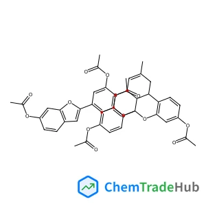 (3aR,8aS,13bR,13cS)-6-(6-Acetoxy-1-benzofuran-2-yl)-8a-(2,4-diacetoxyphenyl)-2-methyl-1,8a,13b,13c-tetrahydro-3aH-benzo[3,4]isochromeno[1,8-bc]chromene-4,11-diyl diacetate
