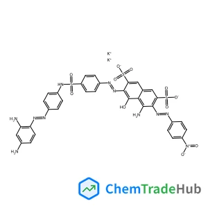 Dipotassium 4-amino-6-{(E)-[4-({4-[(E)-(2,4-diaminophenyl)diazenyl]phenyl}sulfamoyl)phenyl]diazenyl}-5-hydroxy-3-[(E)-(4-nitrophenyl)diazenyl]-2,7-naphthalenedisulfonate
