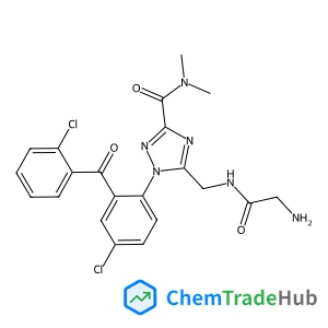 1-[4-Chloro-2-(2-chlorobenzoyl)phenyl]-5-[(glycylamino)methyl]-N,N-dimethyl-1H-1,2,4-triazole-3-carboxamide