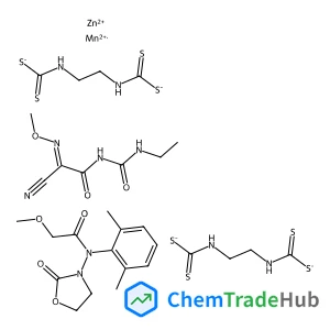 manganous; zinc; N-(2,6-dimethylphenyl)-2-methoxy-N-(2-oxooxazolidin-3-yl)acetamide; 2-(ethylcarbamoylamino)-N-methoxy-2-oxo-acetimidoyl cyanide; [2-(sulfidocarbothioylamino)ethylamino]methanedithioate